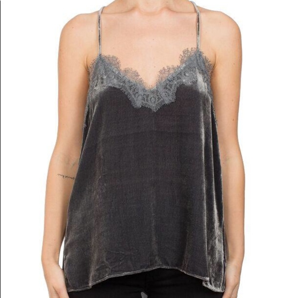 Cami NYC Velvet Racer in Slate Grey size S